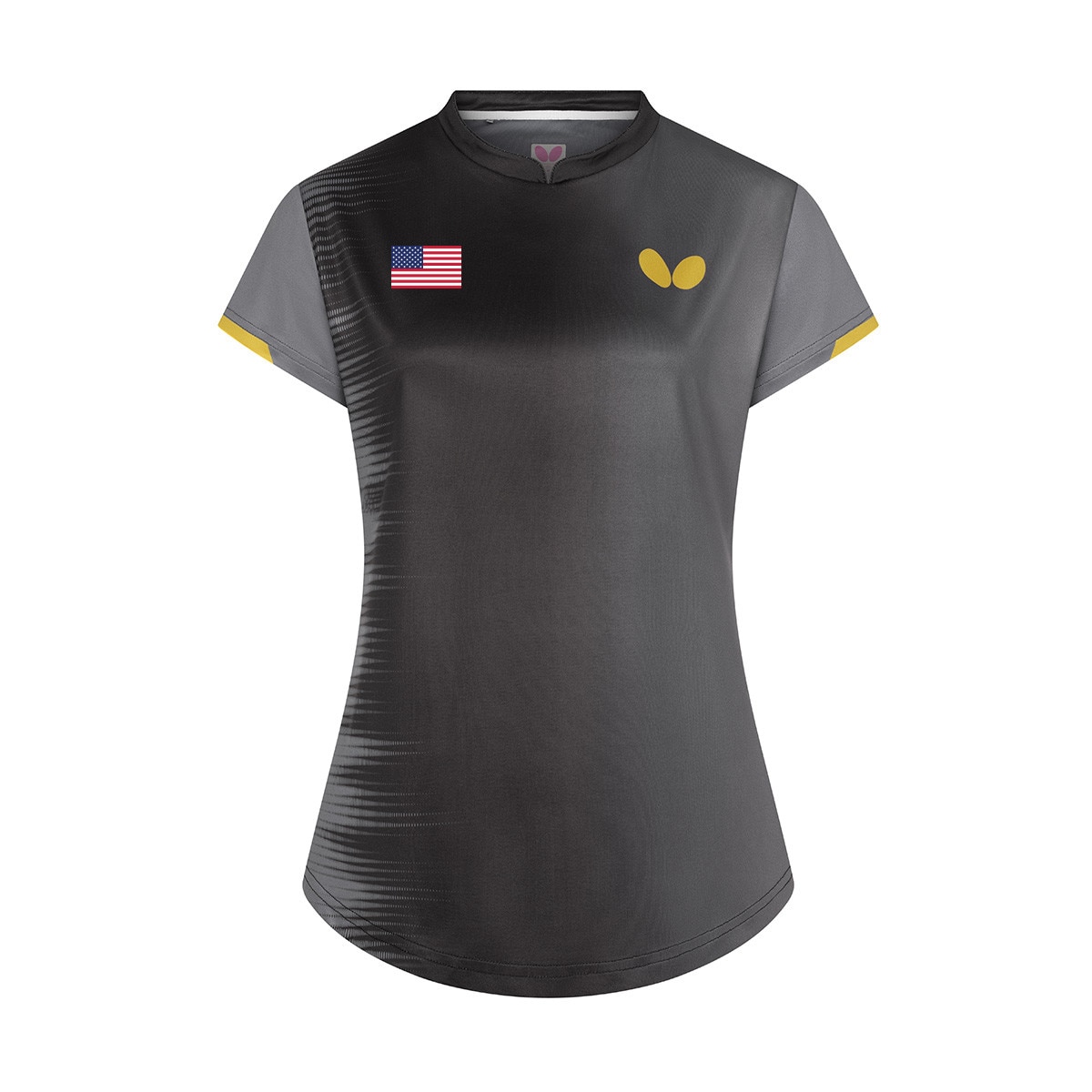 Butterfly Table Tennis USA Team Lady Shirt 26 - Black - Front